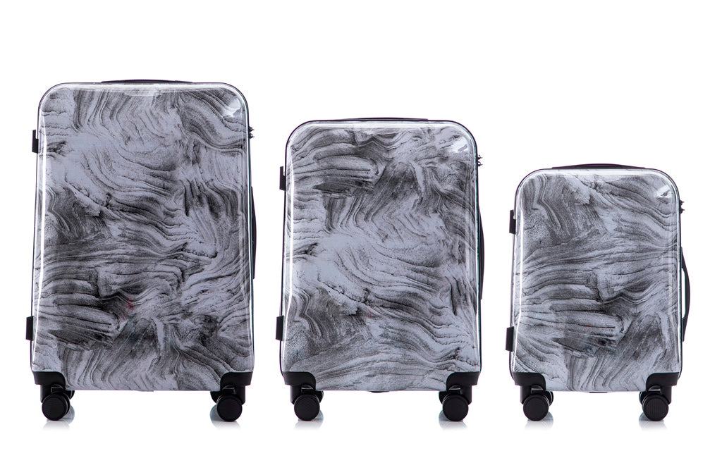 Mirage Graphic Hard Shell Lightweight 3-Piece Luggage Set - Stiles Supply Co.