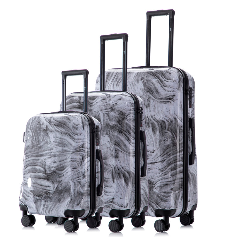 Mirage Graphic Hard Shell Lightweight 3-Piece Luggage Set - Stiles Supply Co.