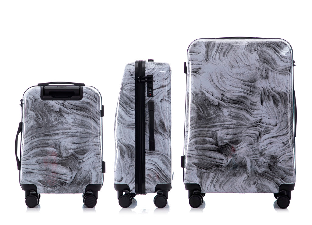 Mirage Graphic Hard Shell Lightweight 3-Piece Luggage Set - Stiles Supply Co.