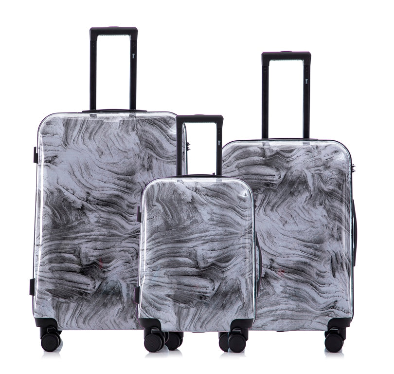 Mirage Graphic Hard Shell Lightweight 3-Piece Luggage Set - Stiles Supply Co.