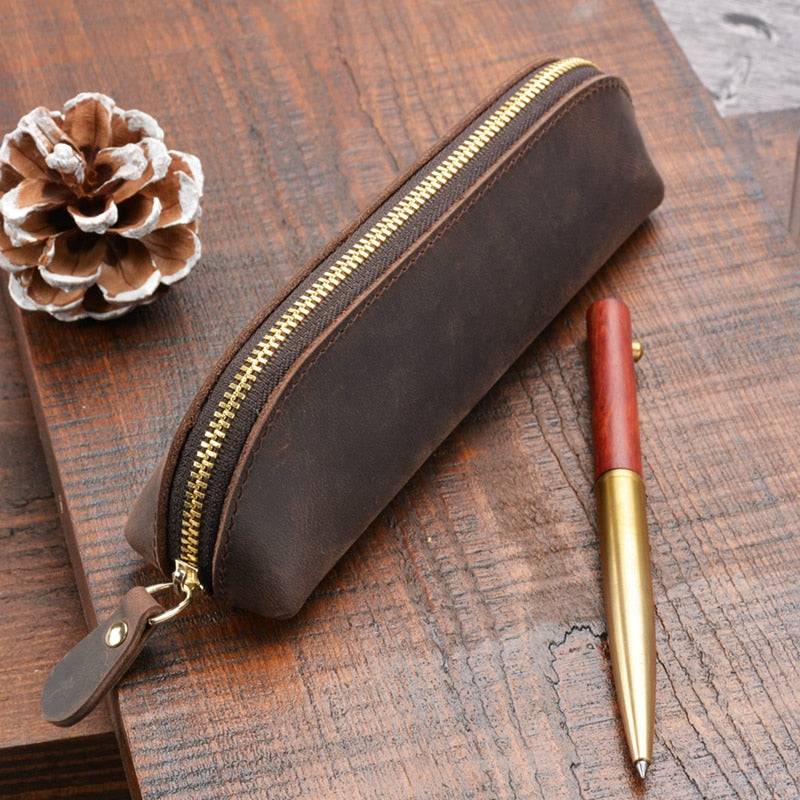 Steel Horse Leather The Paavo Leather Pen Case | Makeup Pouch - Stiles Supply Co.