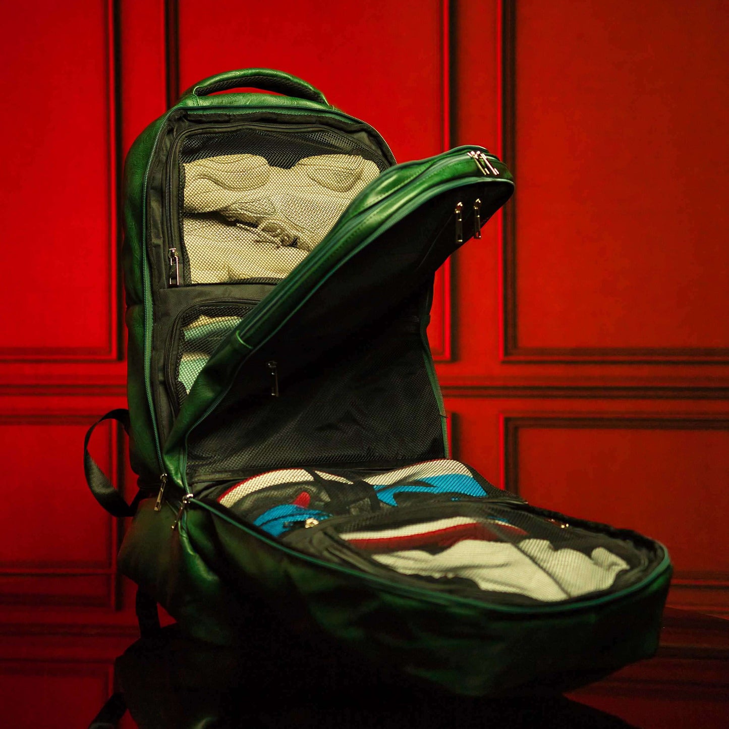 Sole Premise Emerald Green Leather Sneaker Backpack