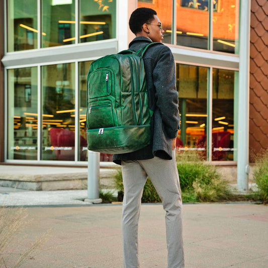 Sole Premise Emerald Green Leather Sneaker Backpack