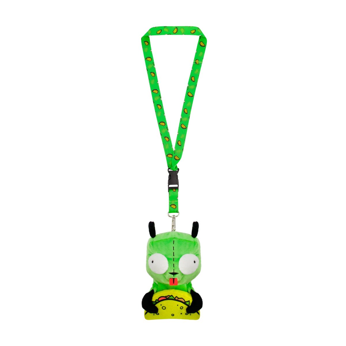 Invader Zim Plush Lanyard with GIR Taco ID Card Holder - Stiles Supply Co.