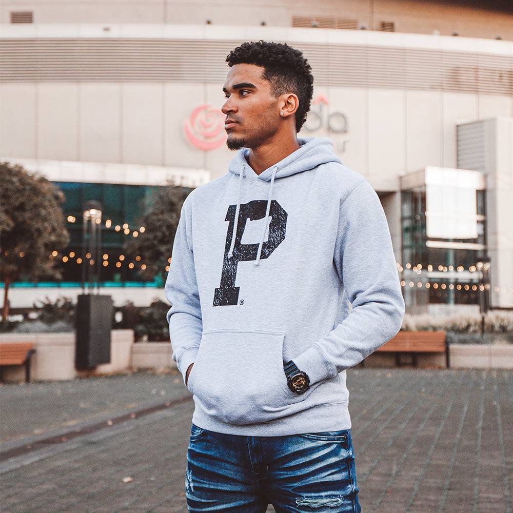 Soft-Blend "P" Hoodie - Grey - Stiles Supply Co.