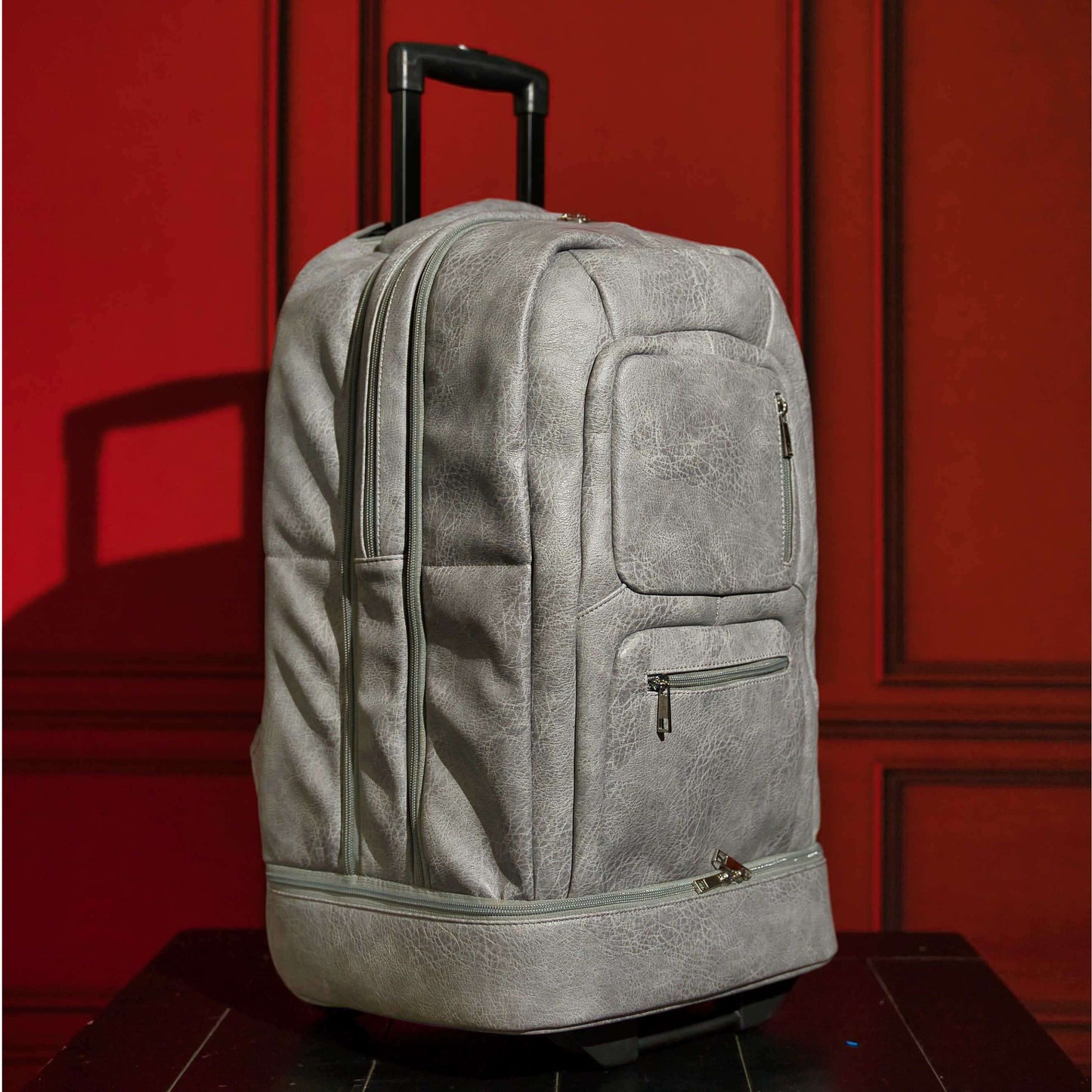 Sole Premise Grey Leather Carry-On Patented Shoe Bag