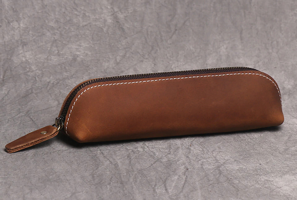Steel Horse Leather The Paavo Leather Pen Case | Makeup Pouch - Stiles Supply Co.