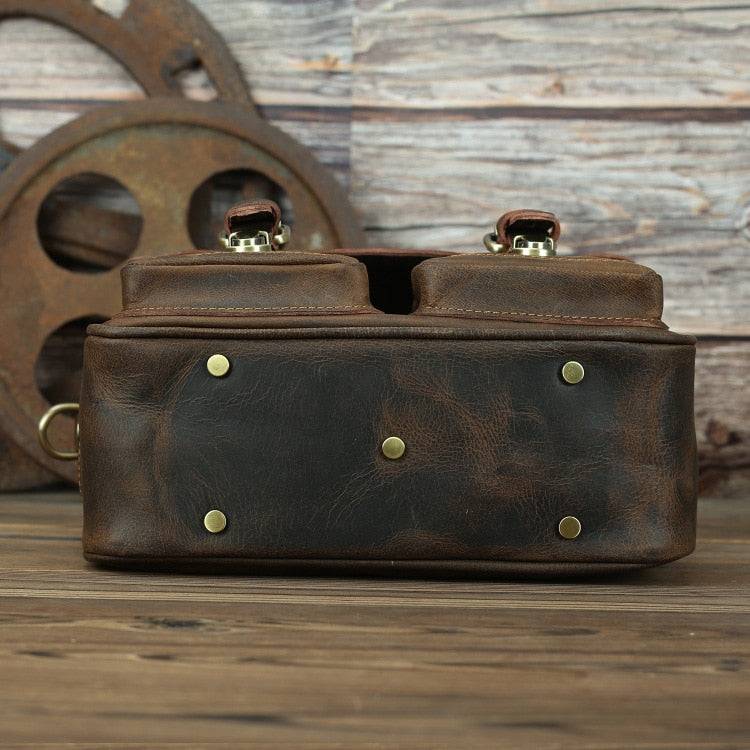 Steel Horse Leather The Faust Leather Camera Messenger Bag - Stiles Supply Co.
