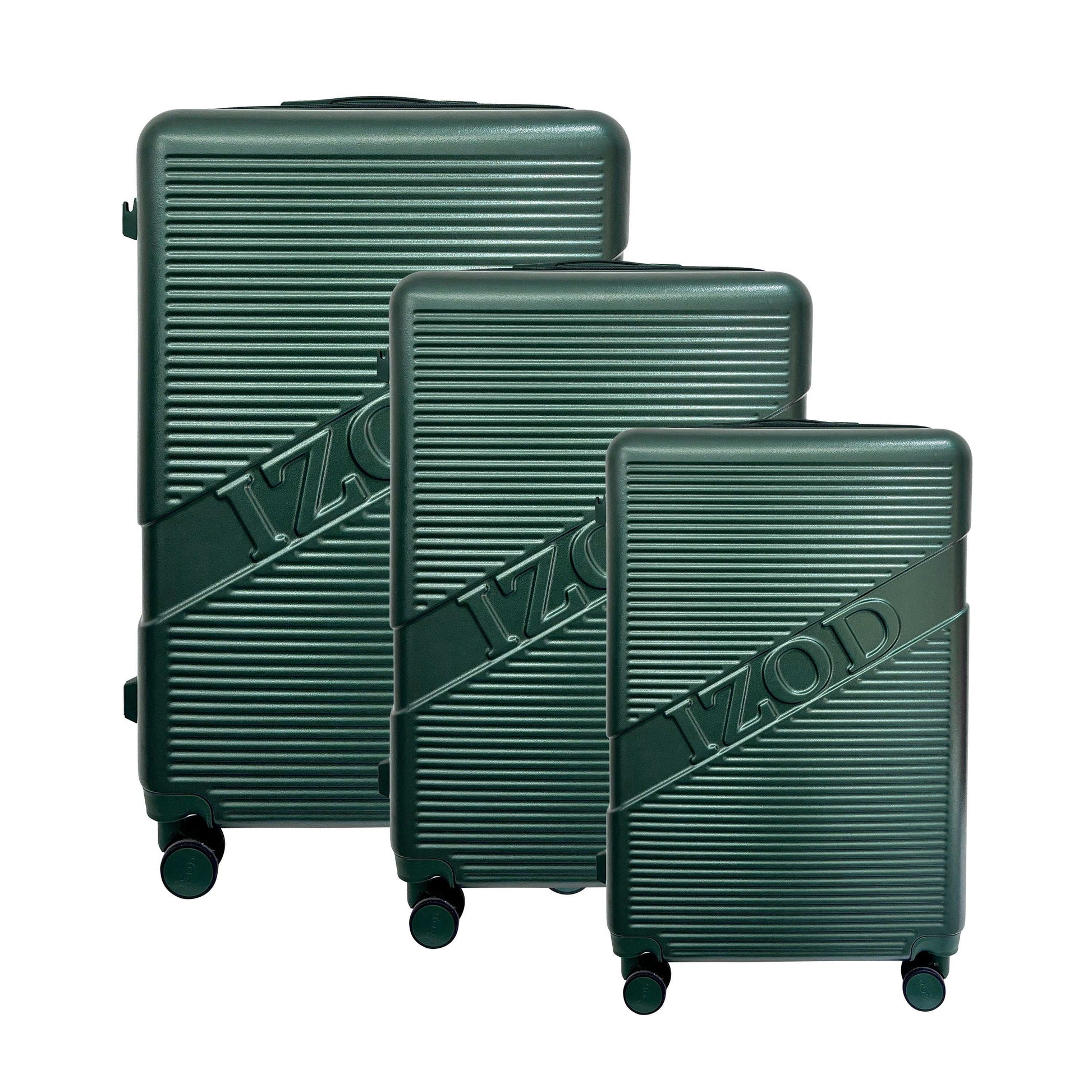 IZOD Harper Expandable ABS Hard shell Luggage 5 Piece Travel Set - Stiles Supply Co.