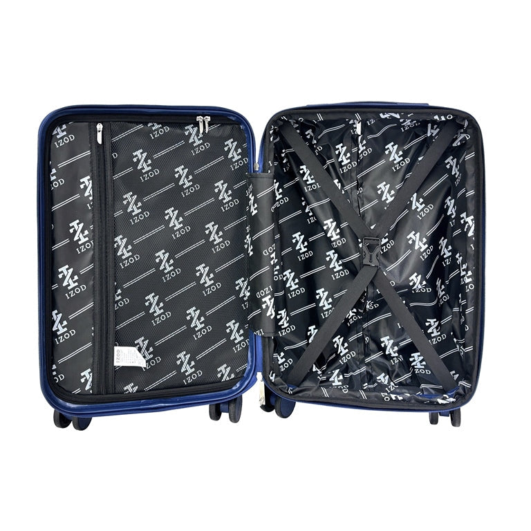 IZOD Harper Expandable ABS Hard shell Lightweight 3 Piece Luggage Set - Stiles Supply Co.