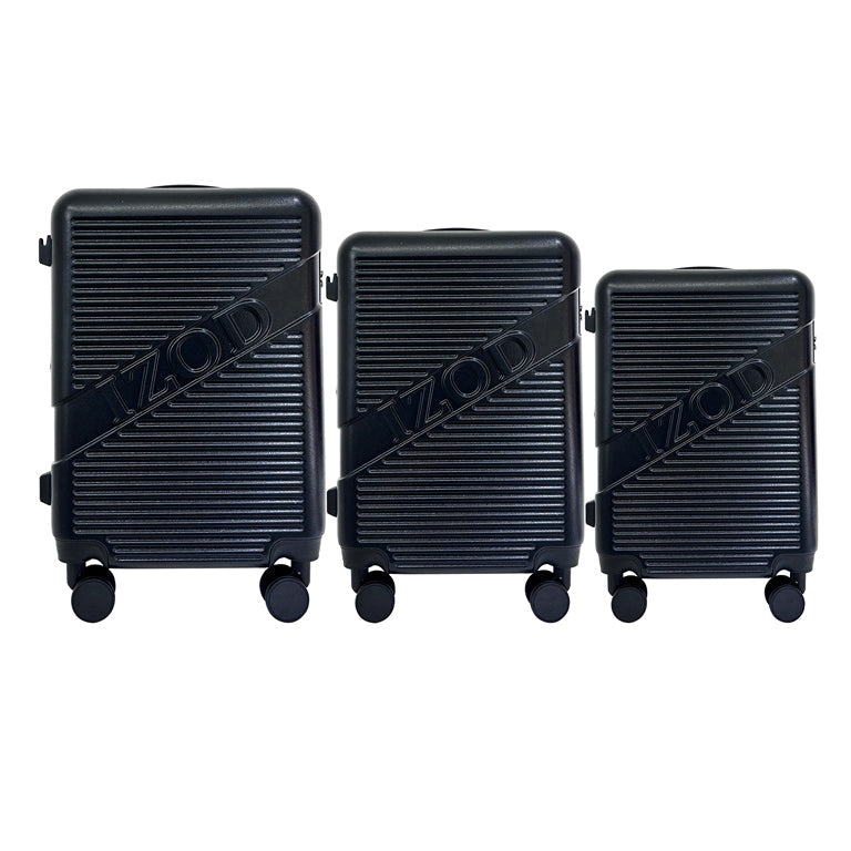 IZOD Harper Expandable ABS Hard shell Lightweight 3 Piece Luggage Set - Stiles Supply Co.