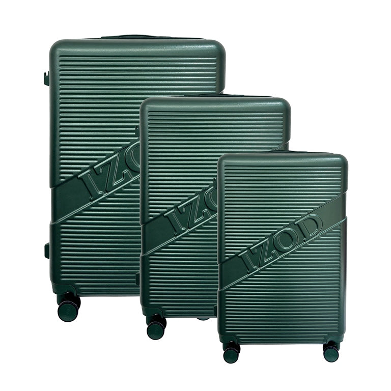 IZOD Harper Expandable ABS Hard shell Lightweight 3 Piece Luggage Set - Stiles Supply Co.