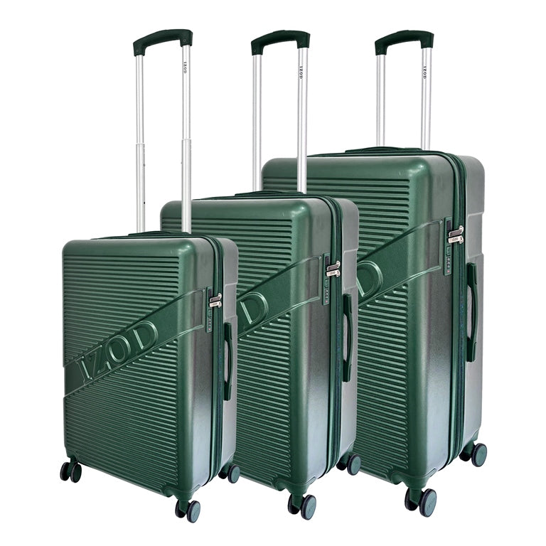 IZOD Harper Expandable ABS Hard shell Lightweight 3 Piece Luggage Set - Stiles Supply Co.
