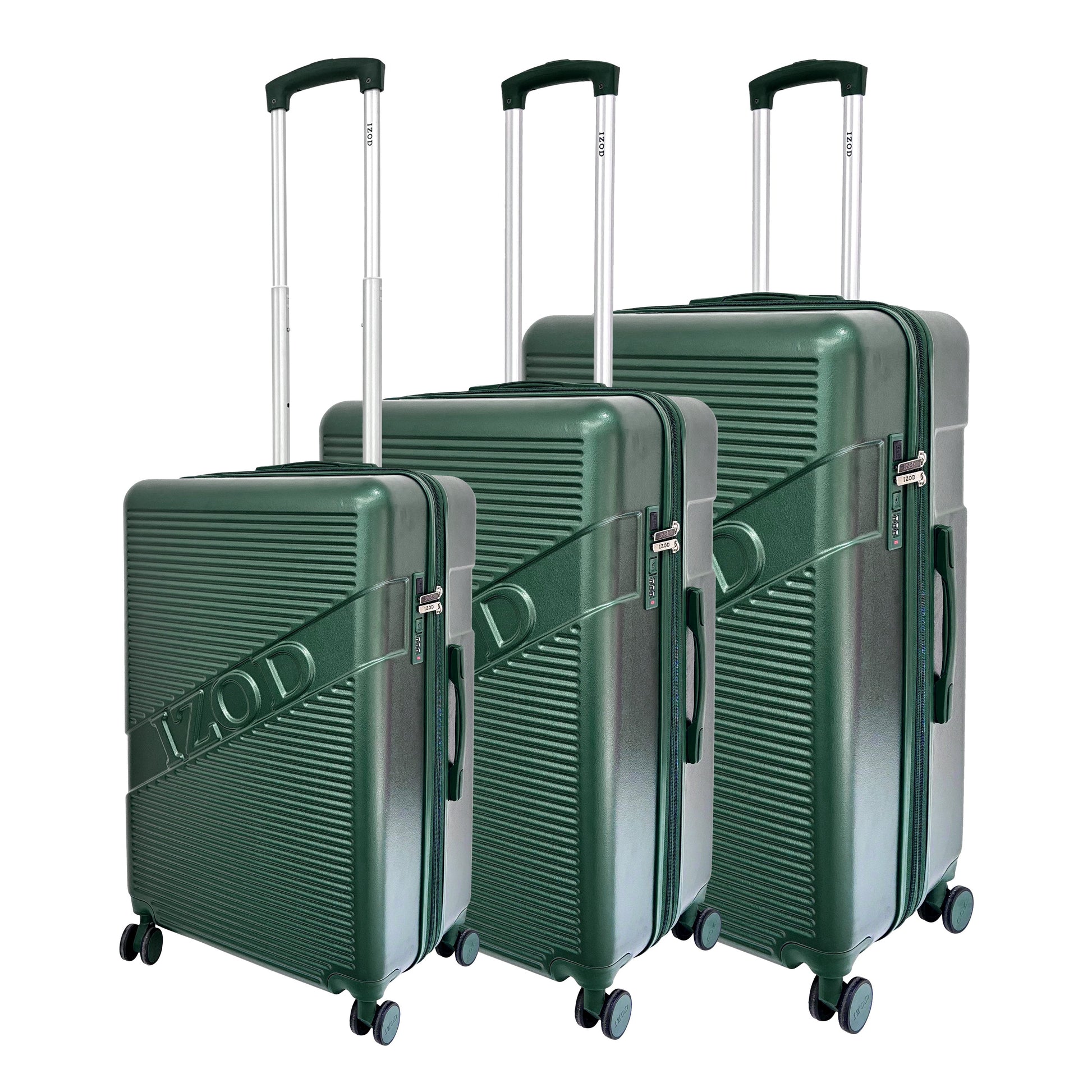 IZOD Harper Expandable ABS Hard shell Lightweight 3 Piece Luggage Set - Stiles Supply Co.