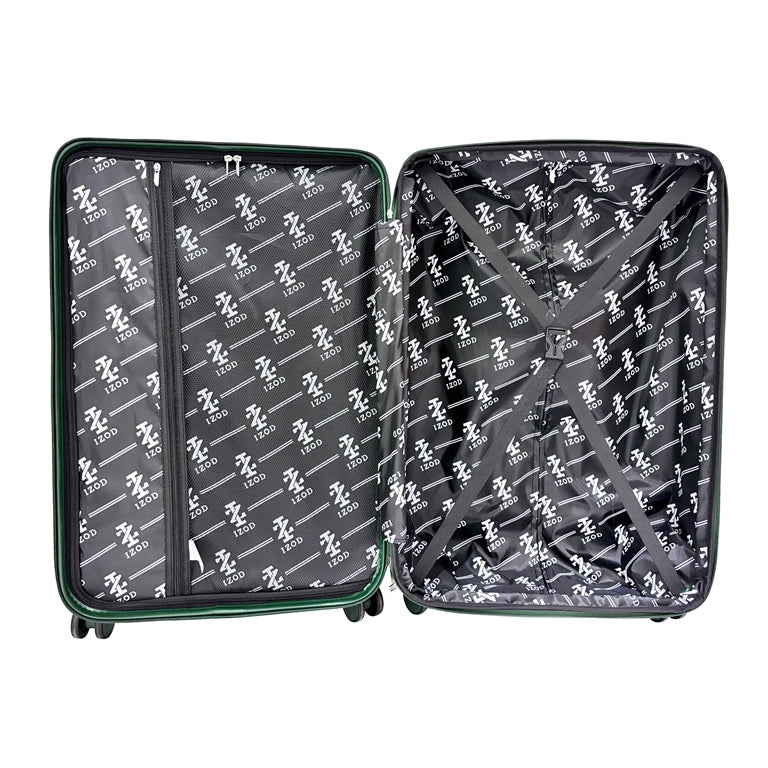 IZOD Harper Expandable ABS Hard shell Lightweight 3 Piece Luggage Set - Stiles Supply Co.