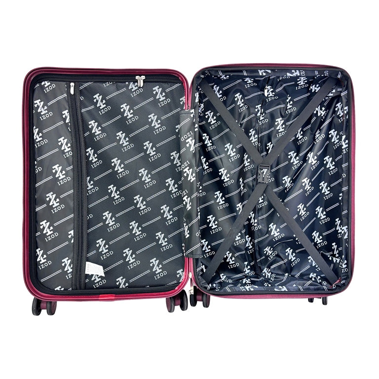 IZOD Harper Expandable ABS Hard shell Lightweight 3 Piece Luggage Set - Stiles Supply Co.