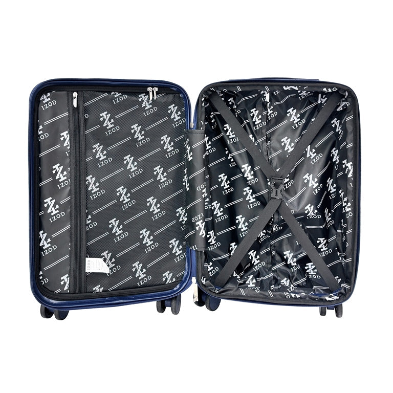 IZOD Harper Expandable ABS Hard shell Lightweight 3 Piece Luggage Set - Stiles Supply Co.