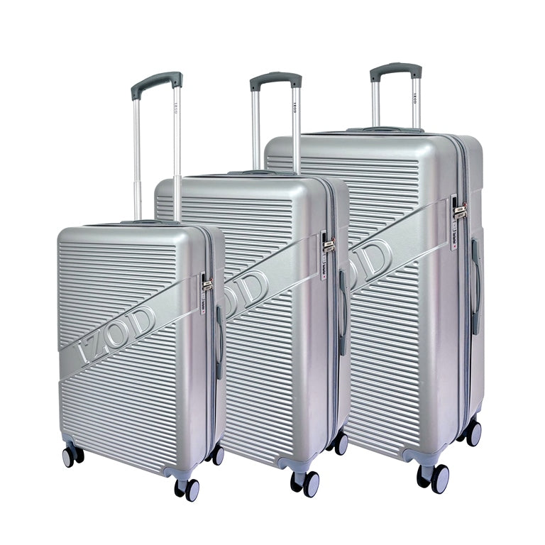 IZOD Harper Expandable ABS Hard shell Lightweight 3 Piece Luggage Set - Stiles Supply Co.