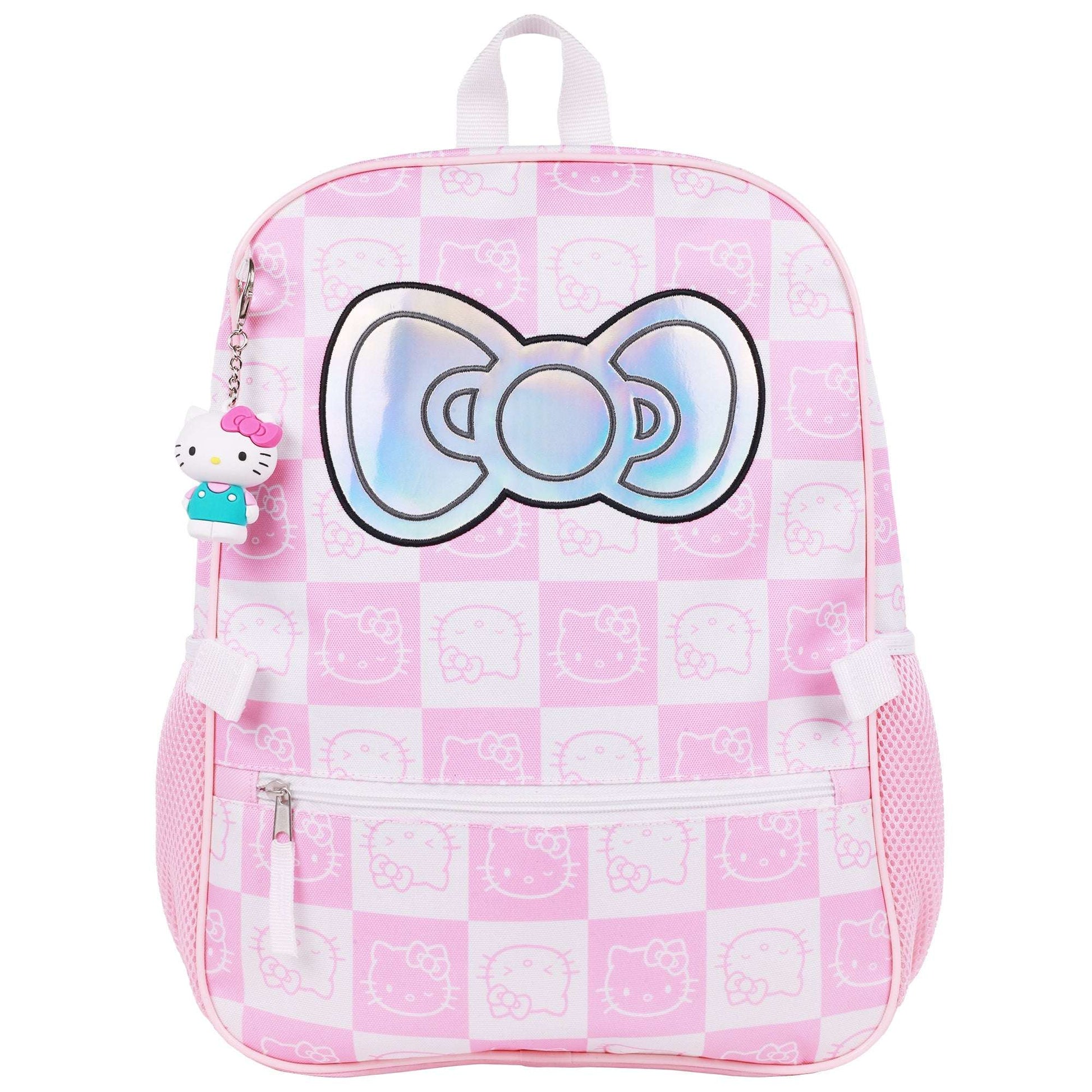 Hello Kitty All-Over Print Backpack with Detachable Lunchbox & 3D Charm - Stiles Supply Co.