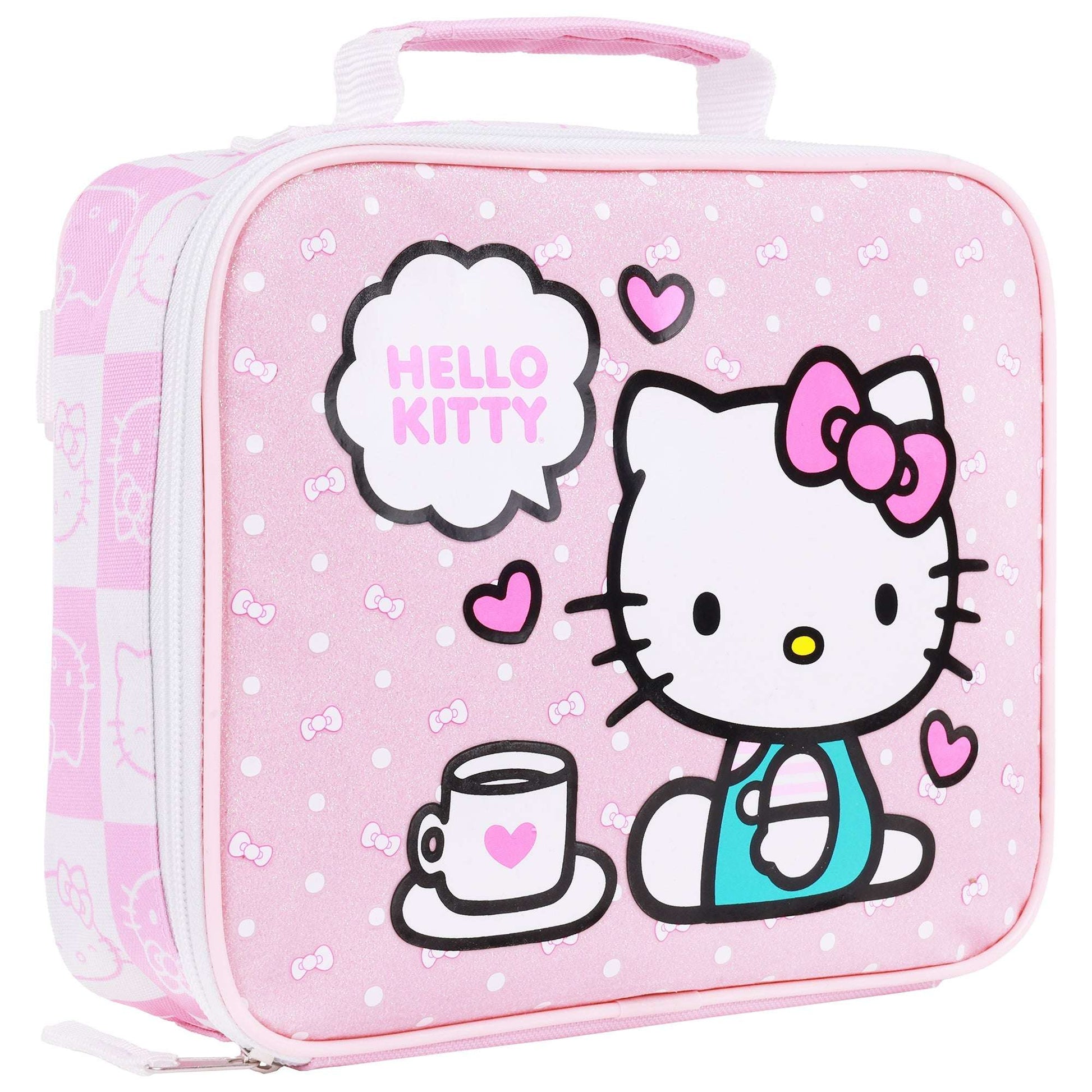 Hello Kitty All-Over Print Backpack with Detachable Lunchbox & 3D Charm - Stiles Supply Co.