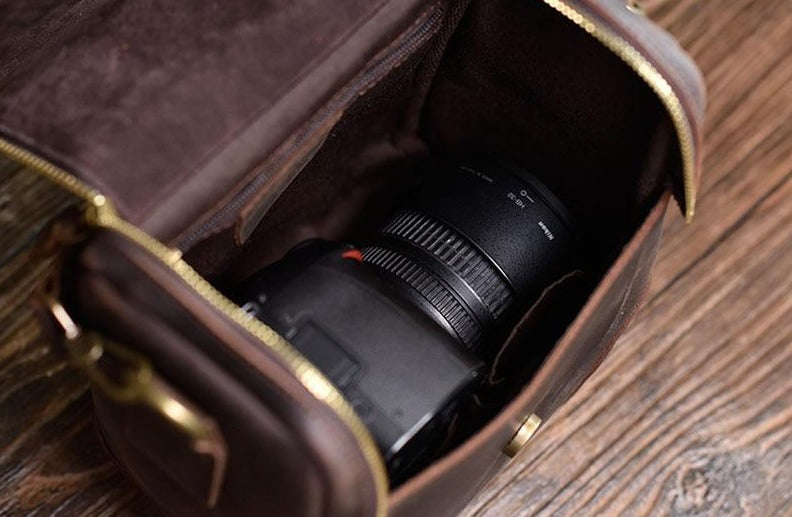 Steel Horse Leather The Calista Small Leather Camera Bag - Stiles Supply Co.