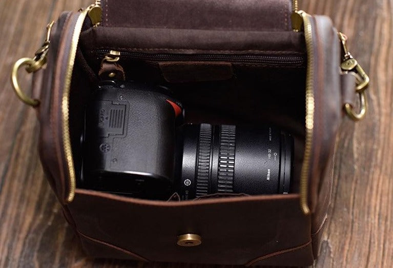 Steel Horse Leather The Calista Small Leather Camera Bag - Stiles Supply Co.