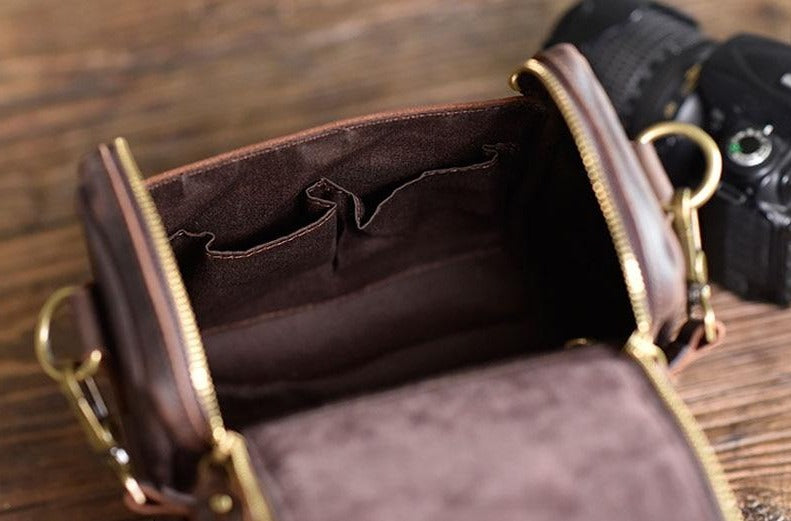 Steel Horse Leather The Calista Small Leather Camera Bag - Stiles Supply Co.