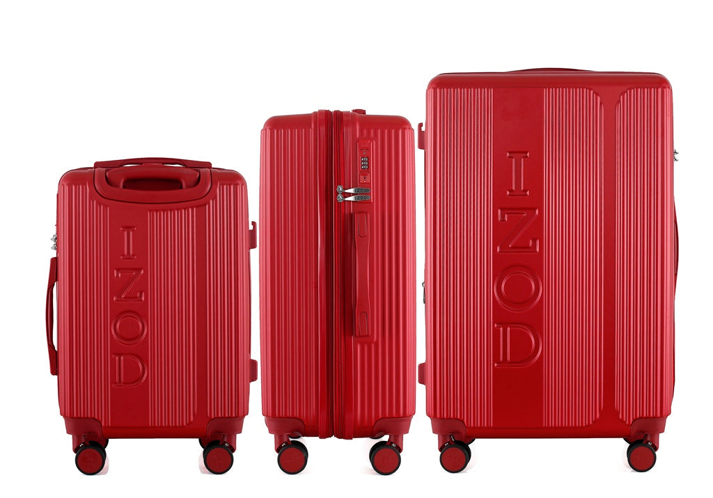 IZOD Hyman Expandable Hard shell Lightweight 3 Piece Luggage Set - Stiles Supply Co.