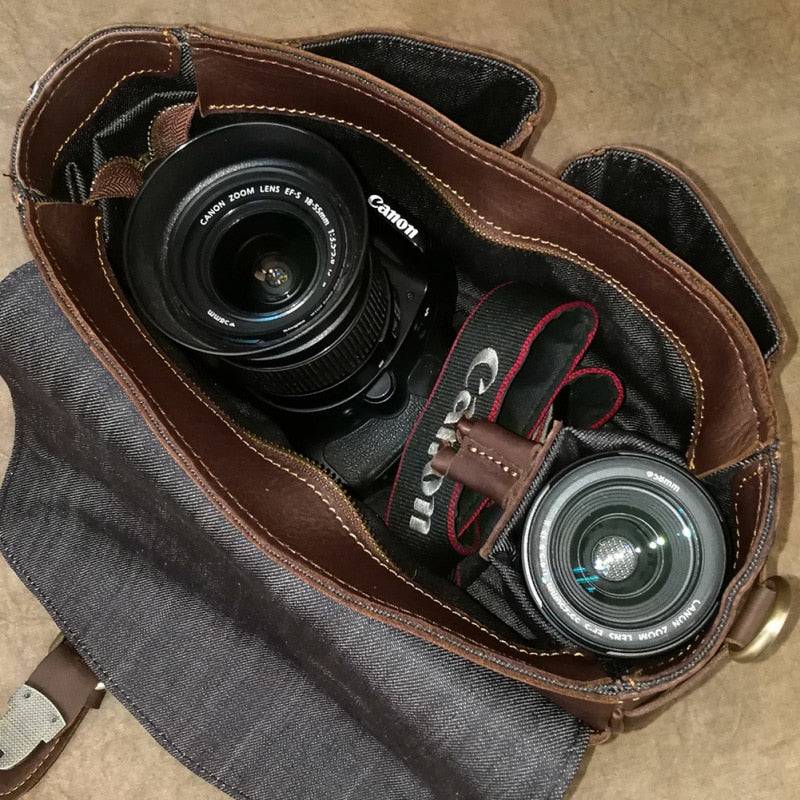 Steel Horse Leather The Faust Leather Camera Messenger Bag - Stiles Supply Co.