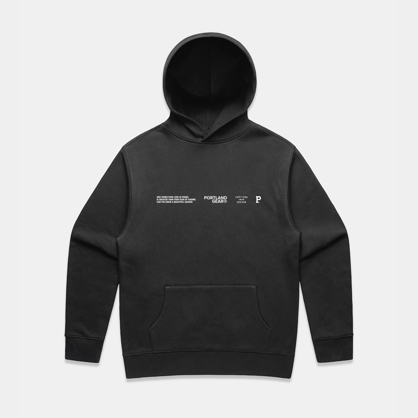 Sueded Slogan Hoodie - Faded Black - Stiles Supply Co.