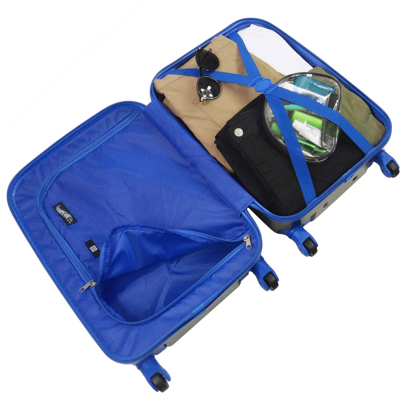 Hot Wheels 20.5" Black Kids Spinner Carry-on Luggage - Stiles Supply Co.