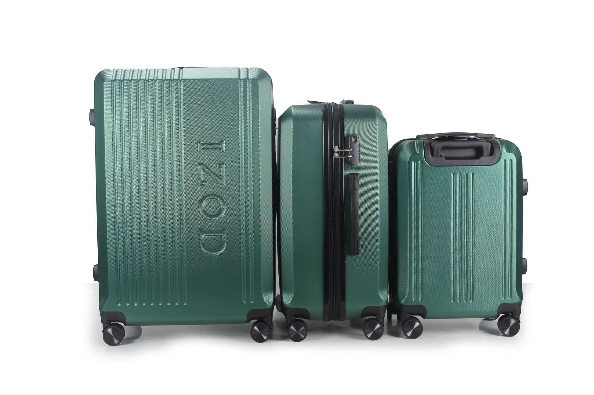 IZOD Zane Expandable Hard shell Lightweight 3 Piece Luggage Set - Stiles Supply Co.