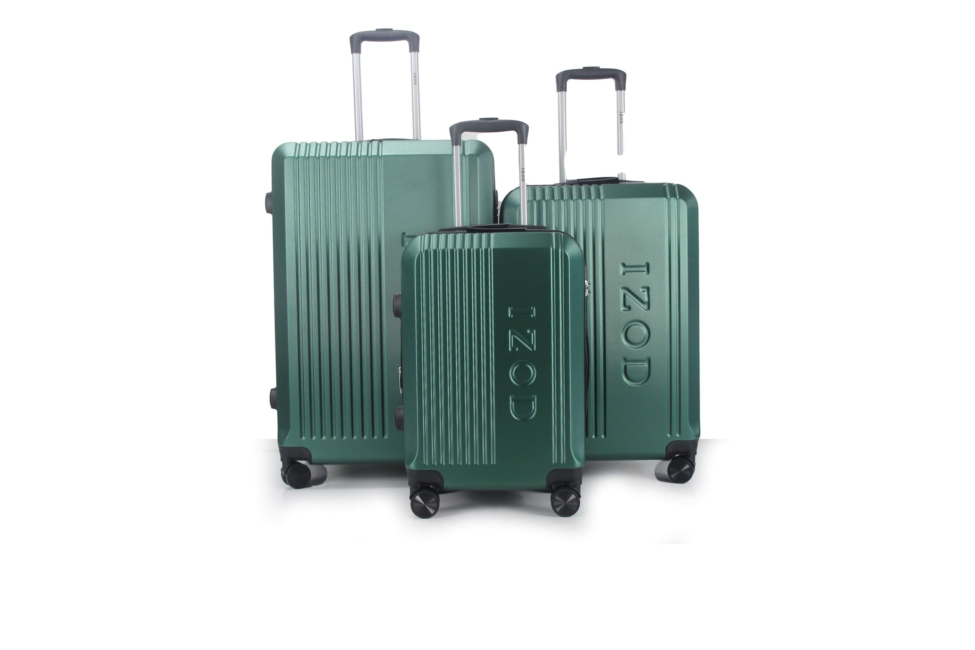 IZOD Zane Expandable Hard shell Lightweight 3 Piece Luggage Set - Stiles Supply Co.