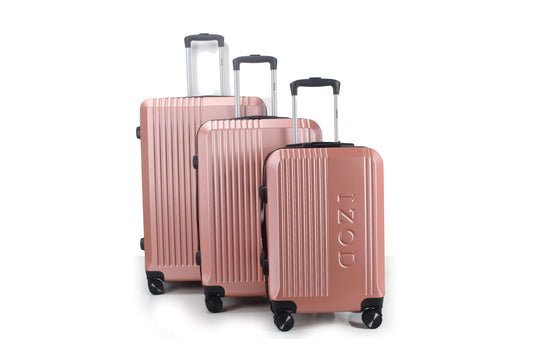 IZOD Zane Expandable Hard shell Lightweight 3 Piece Luggage Set - Stiles Supply Co.