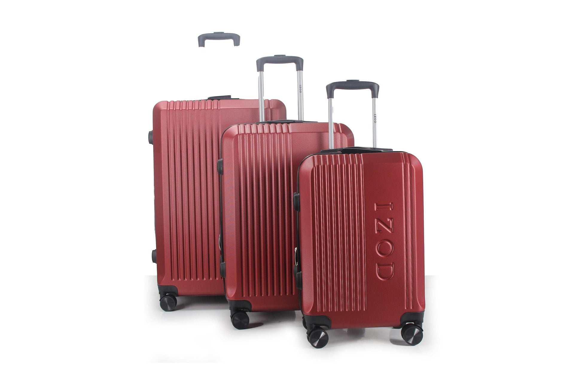 IZOD Zane Expandable Hard shell Lightweight 3 Piece Luggage Set - Stiles Supply Co.