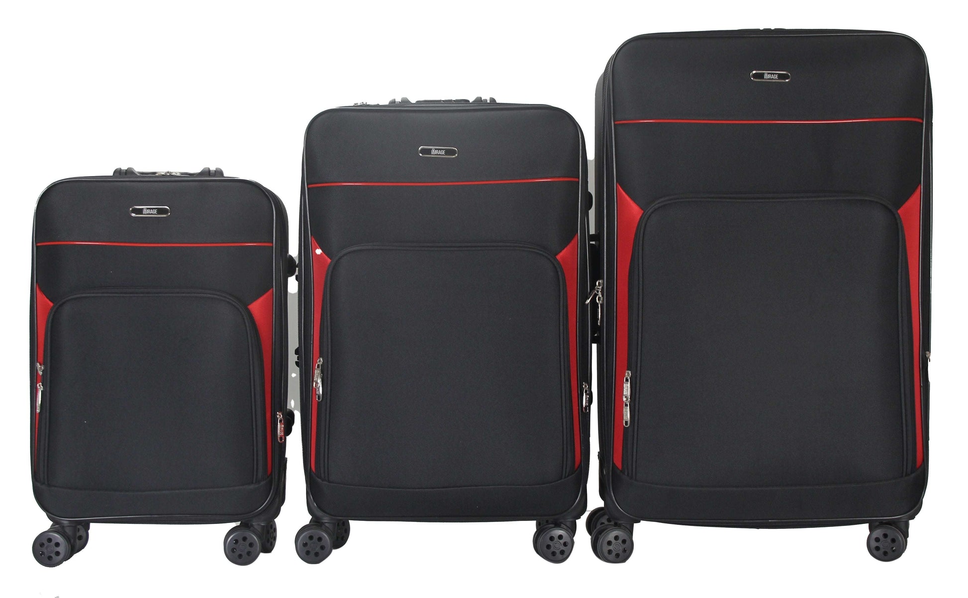 Mirage Jane Soft Shell Lightweight Expandable 3 Piece Luggage Set - Stiles Supply Co.