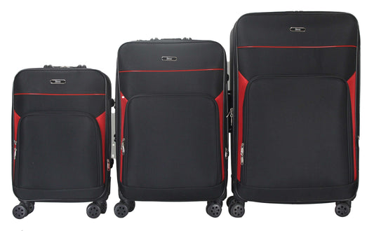 Mirage Jane Soft Shell Lightweight Expandable 3 Piece Luggage Set - Stiles Supply Co.