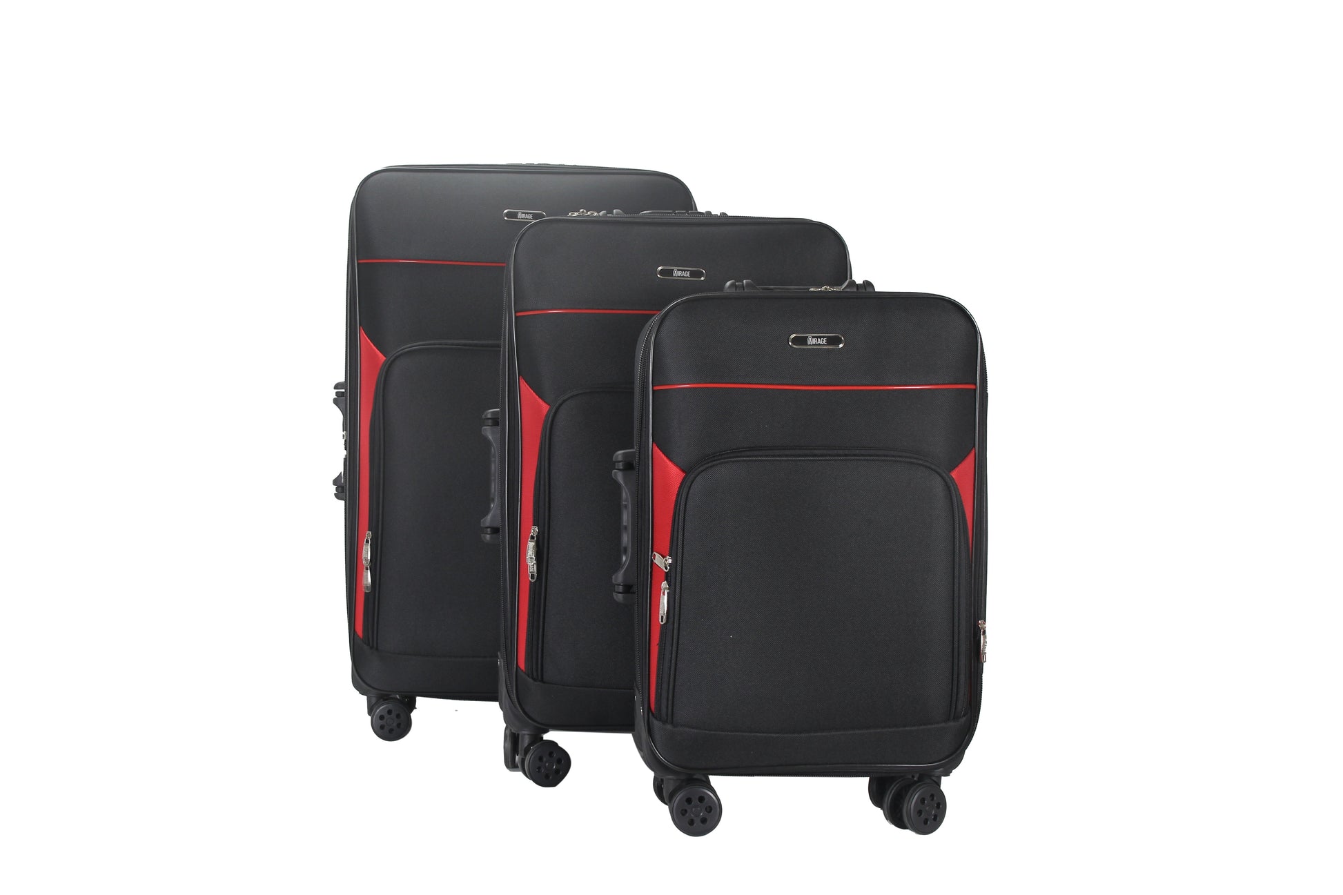 Mirage Jane Soft Shell Lightweight Expandable 3 Piece Luggage Set - Stiles Supply Co.