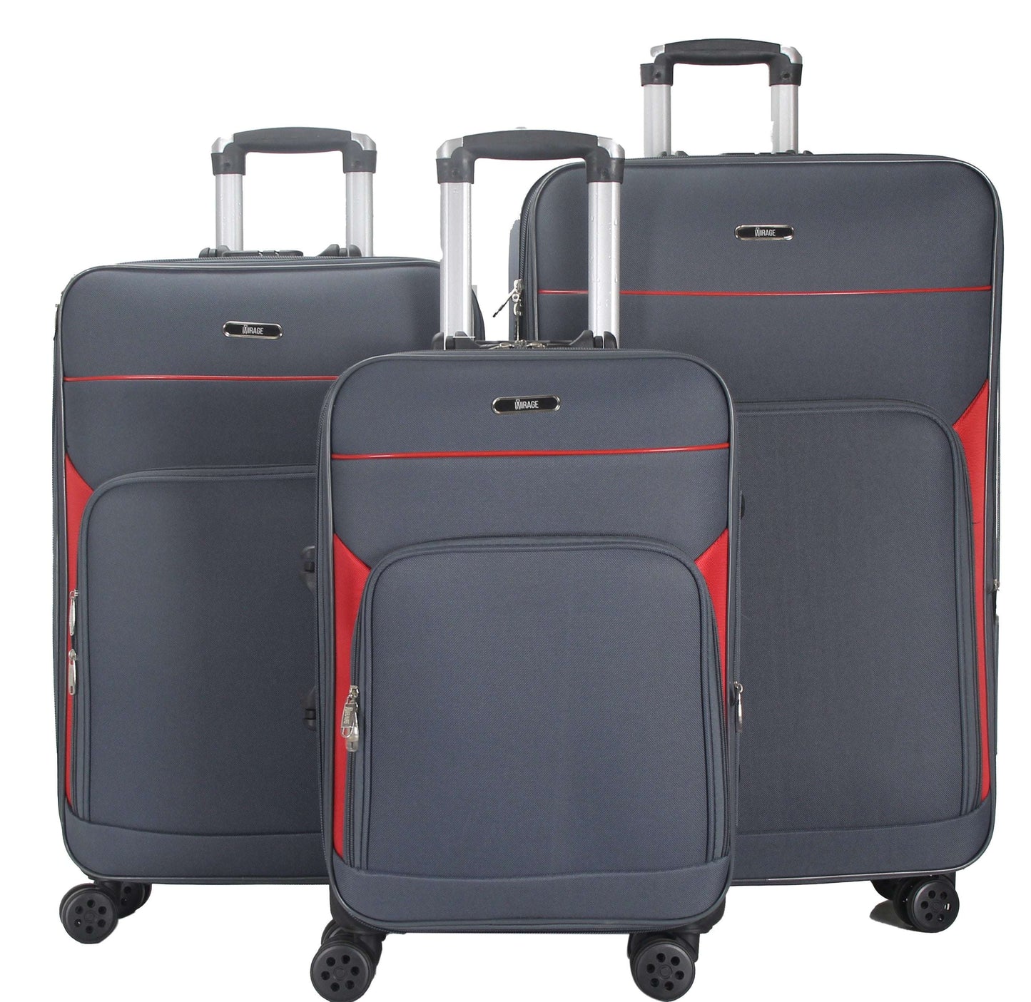 Mirage Jane Soft Shell Lightweight Expandable 3 Piece Luggage Set - Stiles Supply Co.