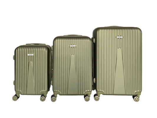 IZOD Janisa Expandable Hard shell Lightweight 3 Piece Luggage Set - Stiles Supply Co.