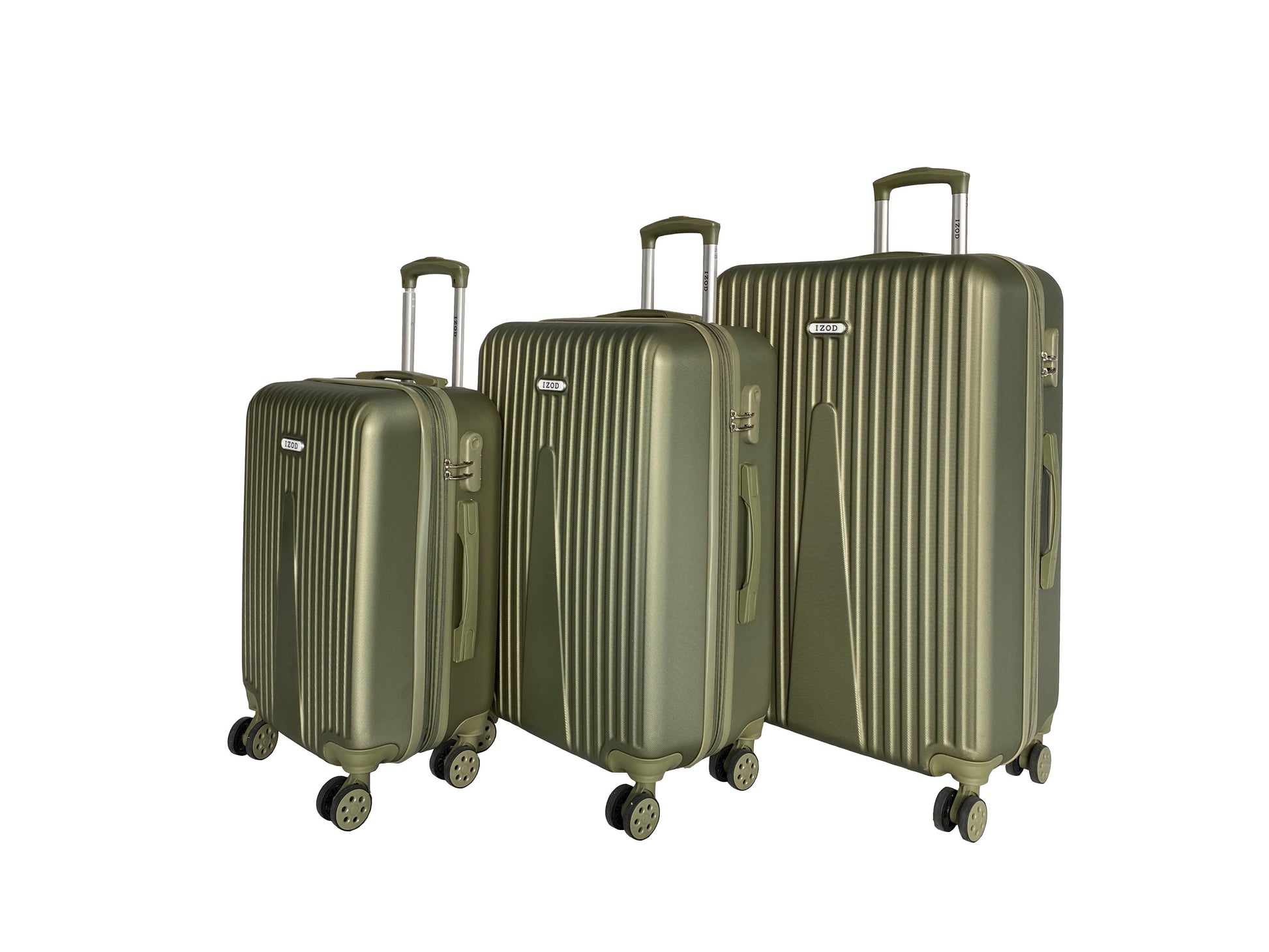 IZOD Janisa Expandable Hard shell Lightweight 3 Piece Luggage Set - Stiles Supply Co.