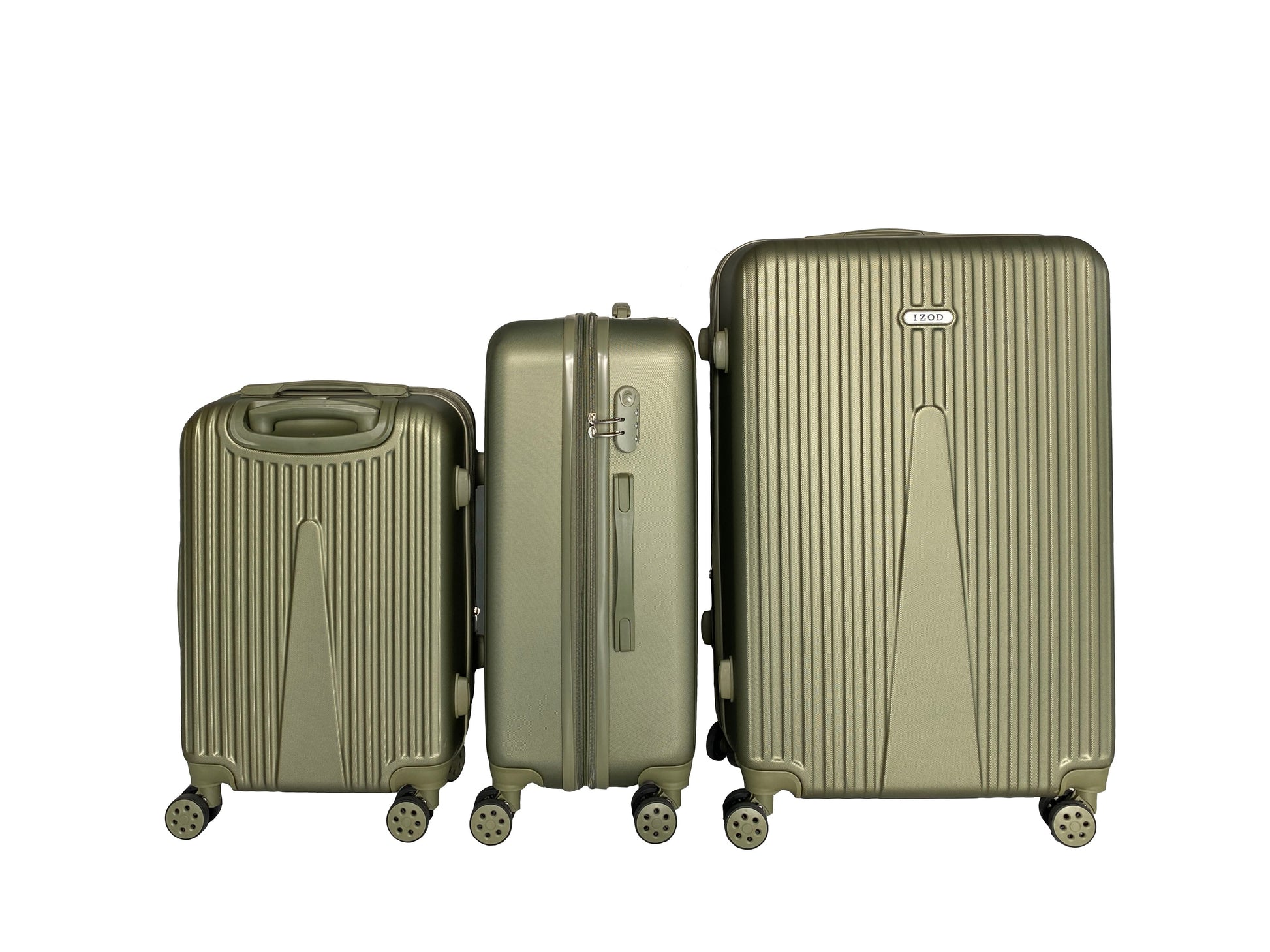 IZOD Janisa Expandable Hard shell Lightweight 3 Piece Luggage Set - Stiles Supply Co.