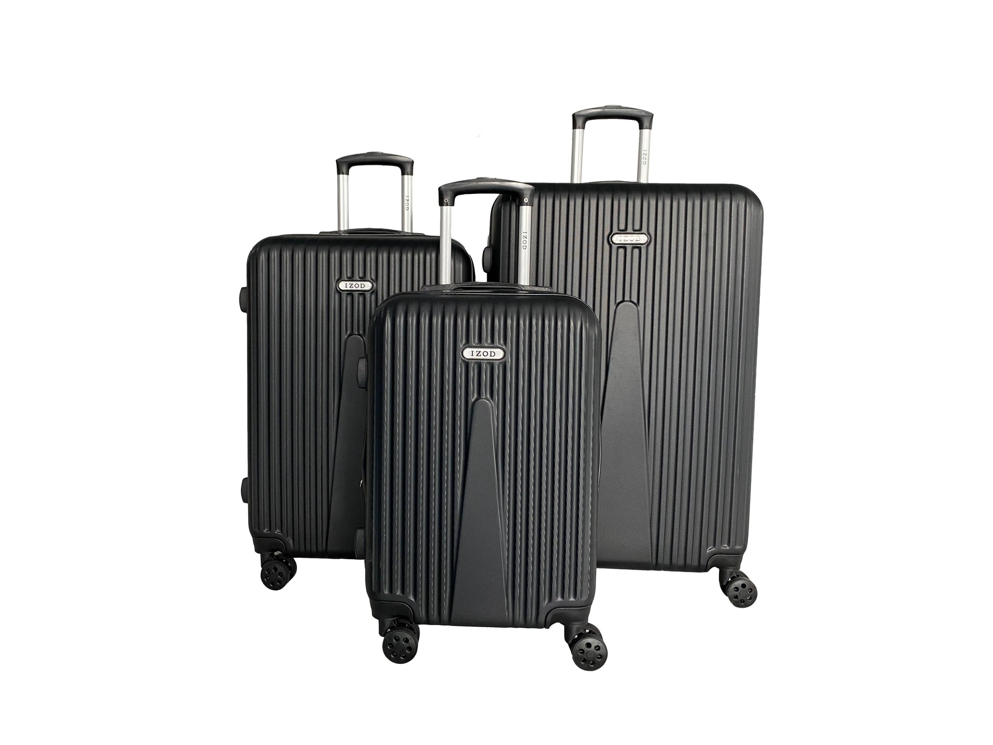 IZOD Janisa Expandable Hard shell Lightweight 3 Piece Luggage Set - Stiles Supply Co.