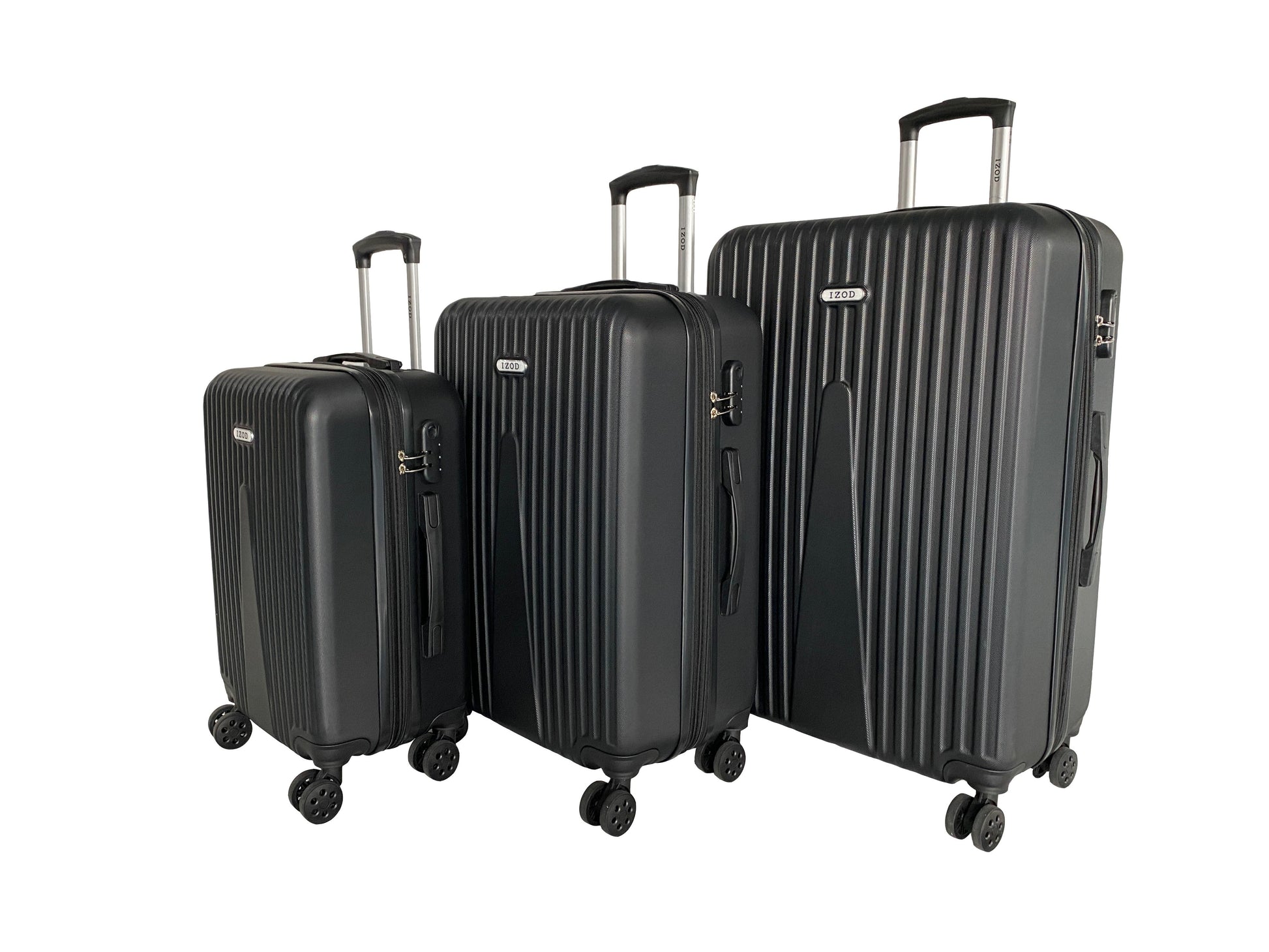 IZOD Janisa Expandable Hard shell Lightweight 3 Piece Luggage Set - Stiles Supply Co.