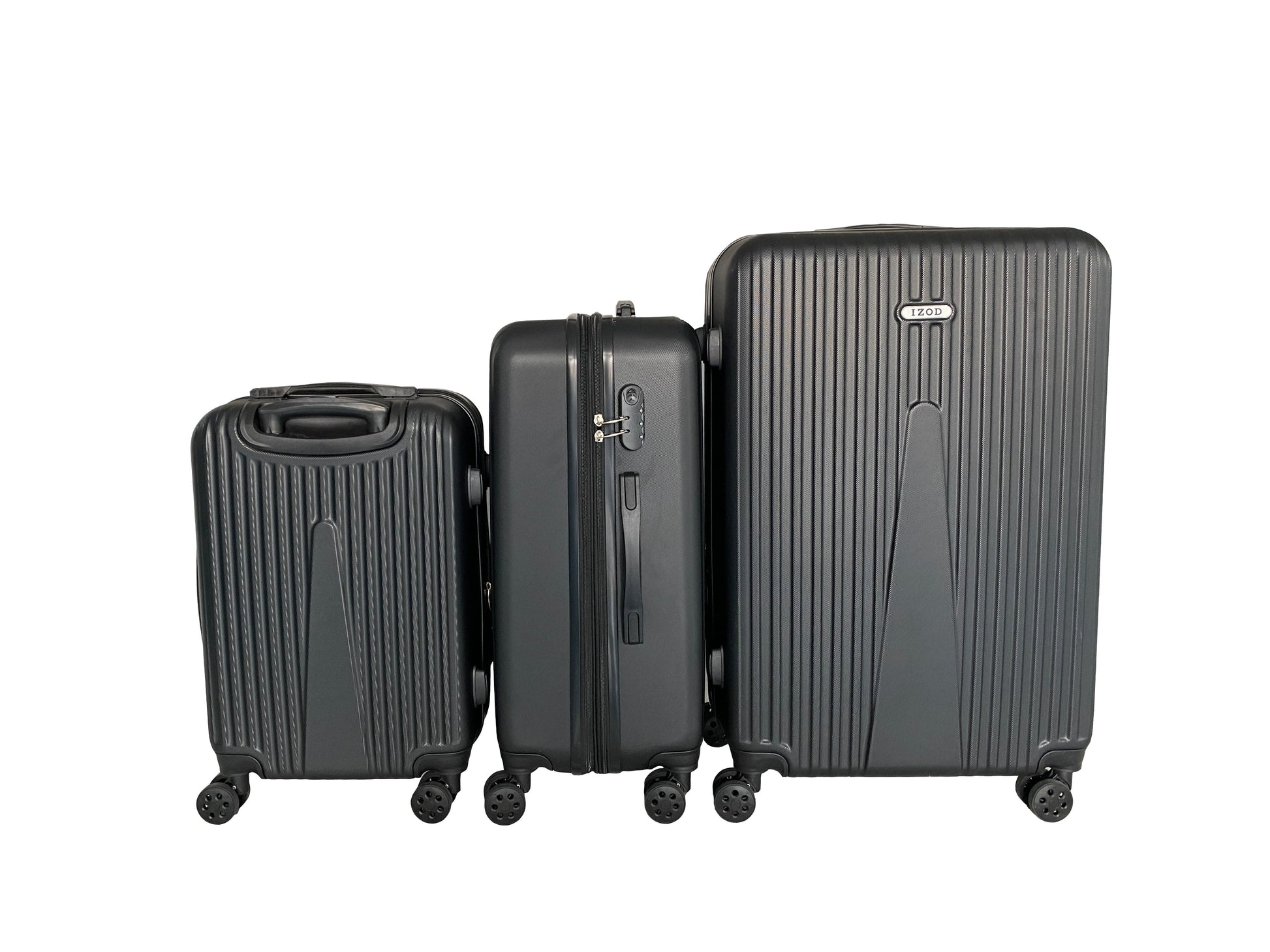 IZOD Janisa Expandable Hard shell Lightweight 3 Piece Luggage Set - Stiles Supply Co.
