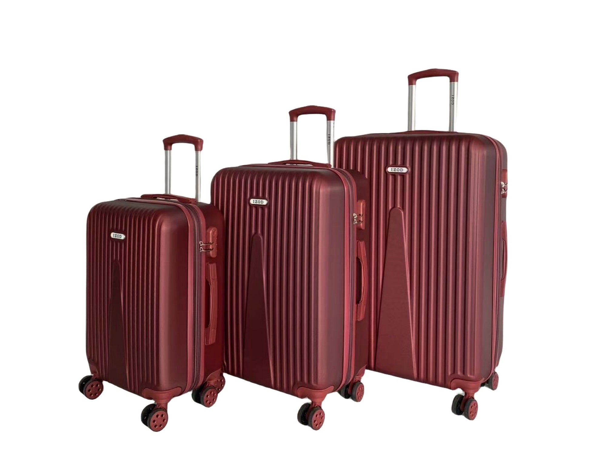 IZOD Janisa Expandable Hard shell Lightweight 3 Piece Luggage Set - Stiles Supply Co.