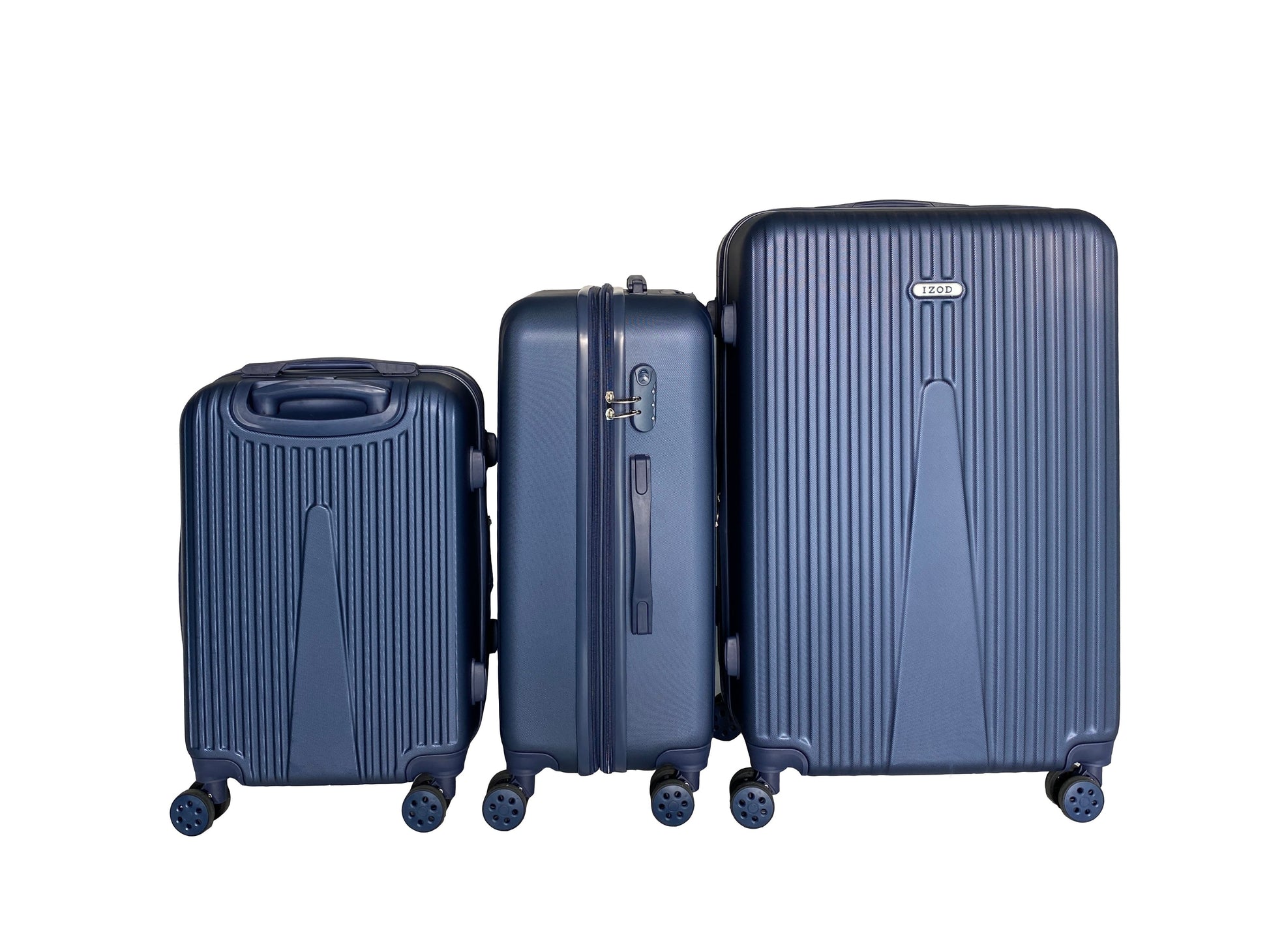 IZOD Janisa Expandable Hard shell Lightweight 3 Piece Luggage Set - Stiles Supply Co.