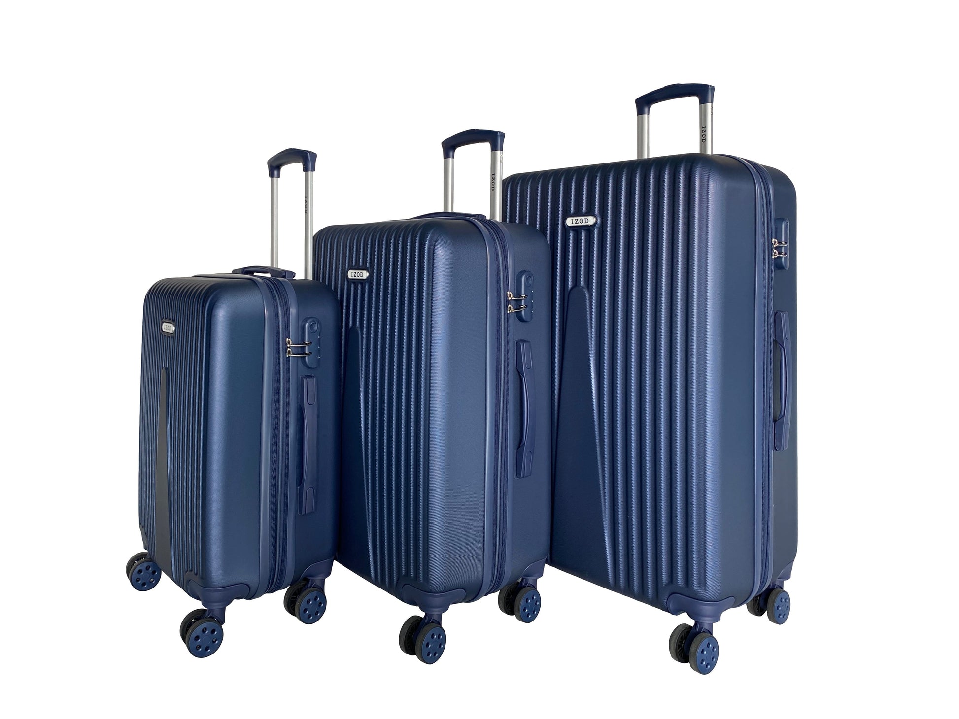 IZOD Janisa Expandable Hard shell Lightweight 3 Piece Luggage Set - Stiles Supply Co.