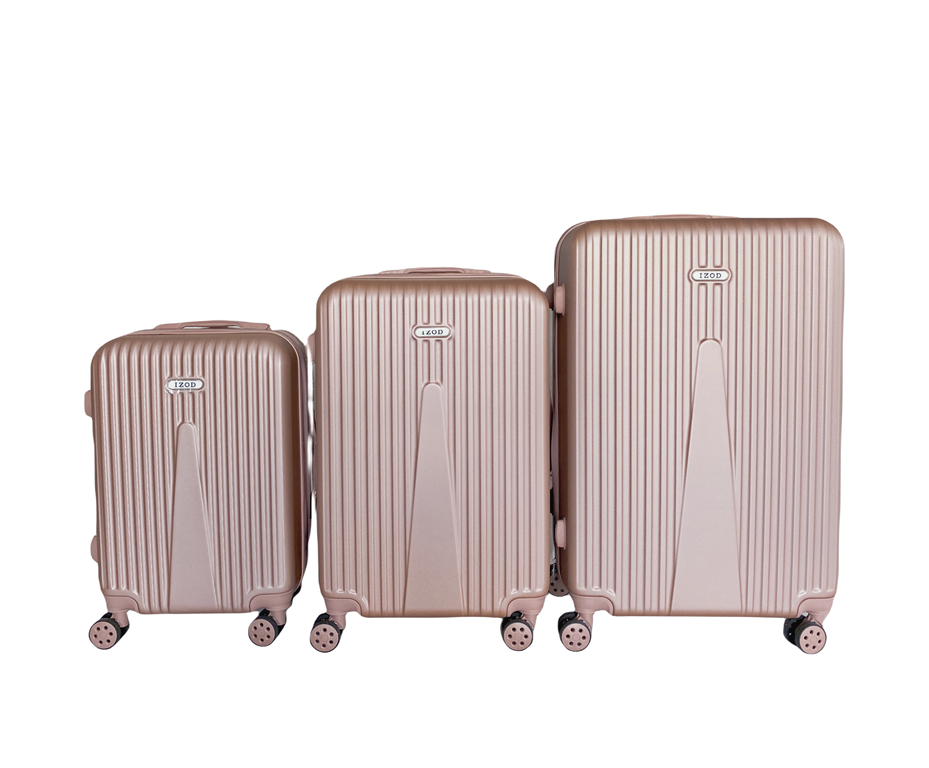 IZOD Janisa Expandable Hard shell Lightweight 3 Piece Luggage Set - Stiles Supply Co.