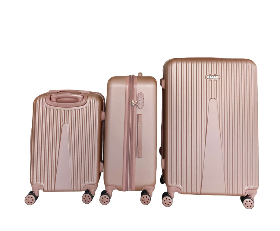 IZOD Janisa Expandable Hard shell Lightweight 3 Piece Luggage Set - Stiles Supply Co.